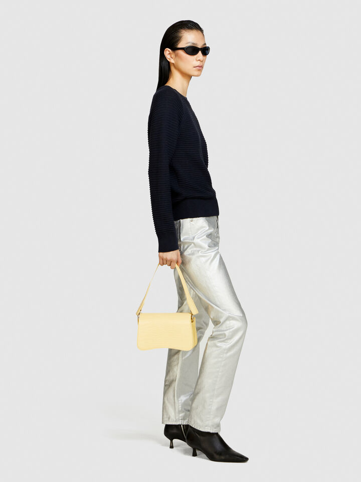 Solid colored sweater - women's crew neck sweaters - Dark Blue | Sisley image number 2